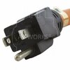 Ac Works 1FT Adapter Cord 15A Household Plug to L5-20R 20A Locking Female Connector S515L520-012